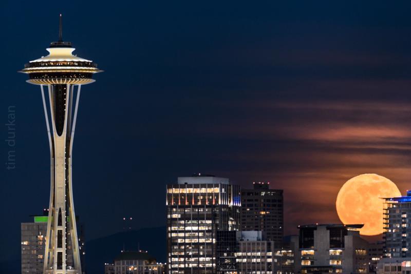 Photos Spectacular full moon over Seattle and beyond KNKX